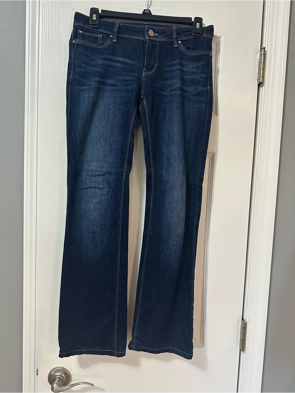 White House Black Market Women's Dark Blue Bootcut Jeans- 0P
